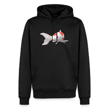 3D Koi - Men’s Premium Organic Hoodie - black - Front - Nico (187cm)