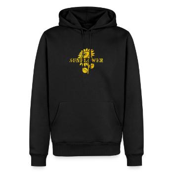 tournesol - Sweat à capuche Premium bio Homme - noir - Devant - Nico (187cm)
