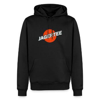 Jagerte Cocktail Vintage Lettrage Logo Retro - Sweat à capuche Premium bio Homme - noir - Devant - Nico (187cm)