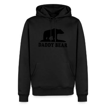 DADDY BEAR - Männer Premium Bio Hoodie - Schwarz - Vorne - Nico (187cm)
