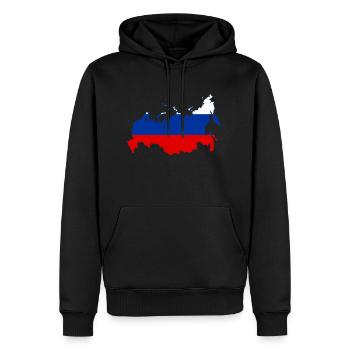 Russland - Männer Premium Bio Hoodie - Schwarz - Vorne - Nico (187cm)