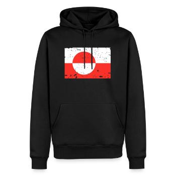 Grönland Flagge - Männer Premium Bio Hoodie - Schwarz - Vorne - Nico (187cm)