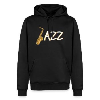 JAZZ Saxophon Saxofonist Shirt Geschenk - Männer Premium Bio Hoodie - Schwarz - Vorne - Nico (187cm)