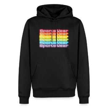 Sports Wear Rainbow two - Männer Premium Bio Hoodie - Schwarz - Vorne - Nico (187cm)