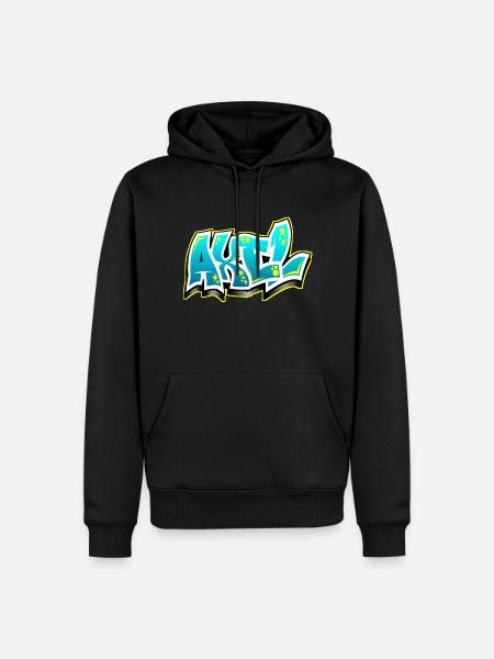 Graffiti Name Axel - Men’s Premium Organic Hoodie - black