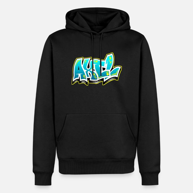 Graffiti Name Axel - Sweat à capuche Premium bio Homme - noir