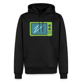 Micro-ondes - Sweat à capuche Premium bio Homme - noir - Devant - Nico (187cm)
