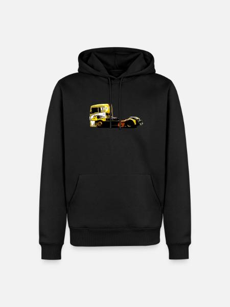 camion de course - Sweat à capuche Premium bio Homme - noir