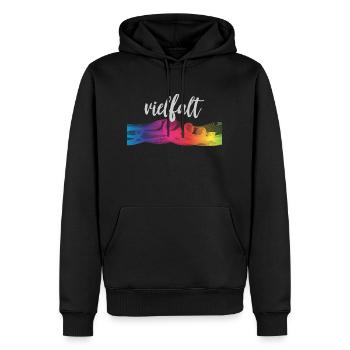 Regenbogen Akzeptanz Toleranz Gleichberechtigung - Männer Premium Bio Hoodie - Schwarz - Vorne - Nico (187cm)