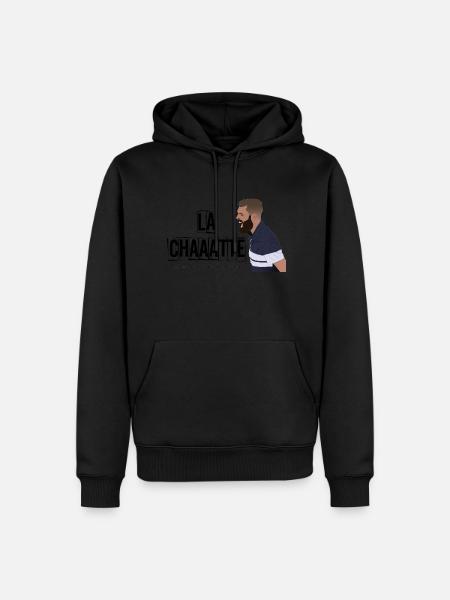 LA CHAAATTE - Sweat à capuche Premium bio Homme - noir