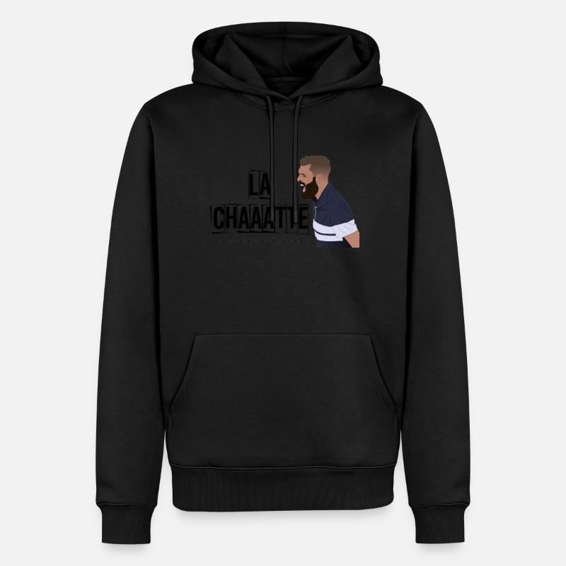 LA CHAAATTE - Sweat à capuche Premium bio Homme - noir
