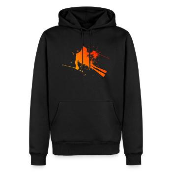 Ski acrobatique hommes femmes Ski acrobatique - Sweat à capuche Premium bio Homme - noir - Devant - Nico (187cm)