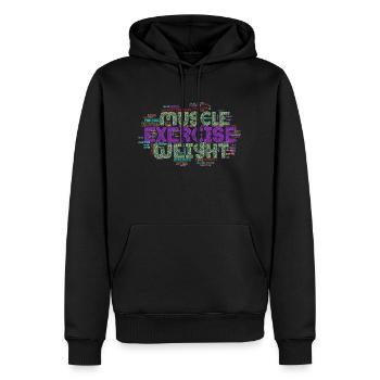 muscle exercise weight - Männer Premium Bio Hoodie - Schwarz - Vorne - Nico (187cm)