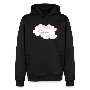 Influencer - Männer Premium Bio Hoodie - Schwarz - Vorne - Nico (187cm)