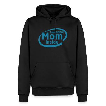 Tolle MOM Inside - Männer Premium Bio Hoodie - Schwarz - Vorne - Nico (187cm)