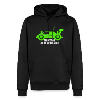 Schatz? Äh, Ich bin auf der Arbeit Modellbau RC C - Männer Premium Bio Hoodie - Schwarz - Vorne - Nico (187cm)