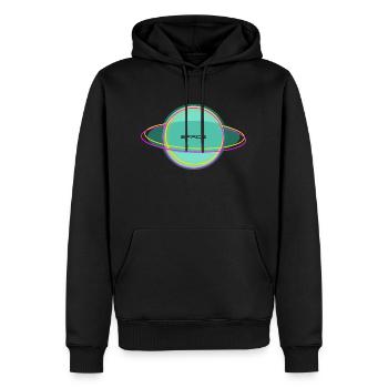space - Männer Premium Bio Hoodie - Schwarz - Vorne - Nico (187cm)