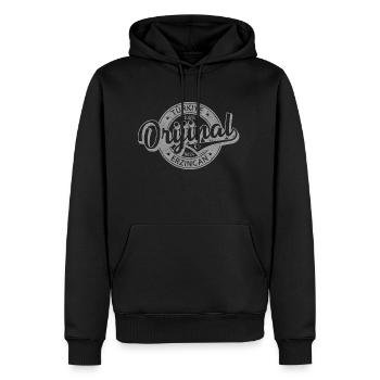 Erzincan - Männer Premium Bio Hoodie - Schwarz - Vorne - Nico (187cm)