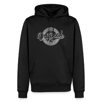 Muş - Männer Premium Bio Hoodie - Schwarz - Vorne - Nico (187cm)