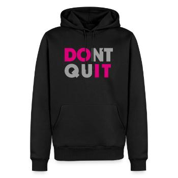 dont quit do it - Männer Premium Bio Hoodie - Schwarz - Vorne - Nico (187cm)