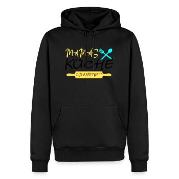 Mamas Küche 24h - Männer Premium Bio Hoodie - Schwarz - Vorne - Nico (187cm)