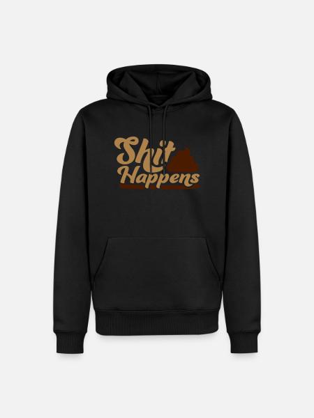 Poop pile shit happens - Men’s Premium Organic Hoodie - black