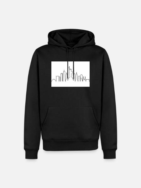NY skyline - Men’s Premium Organic Hoodie - black