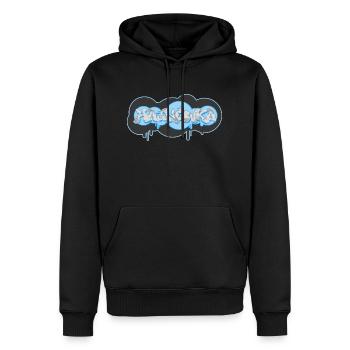 Hajnowka, Hajnówka Graffiti Ilustracja, tekst - Männer Premium Bio Hoodie - Schwarz - Vorne - Nico (187cm)
