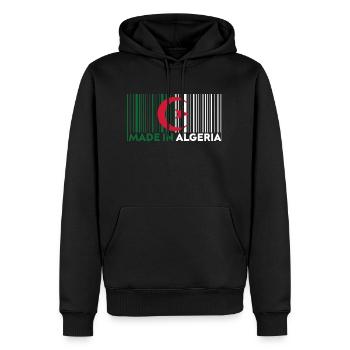 made in algeria Algerien 1 2 3 Viva L'Algérie - Sweat à capuche Premium bio Homme - noir - Devant - Nico (187cm)