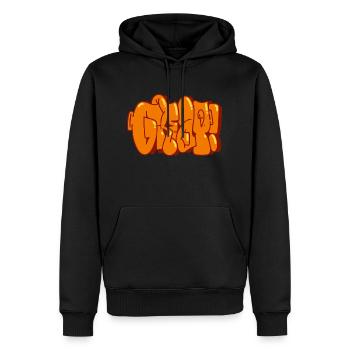GRANDE BULLE - Sweat à capuche Premium bio Homme - noir - Devant - Nico (187cm)