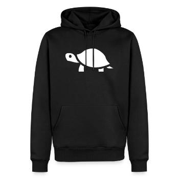 I am a slow walker, but I never walk back - Men’s Premium Organic Hoodie - black - Front - Nico (187cm)