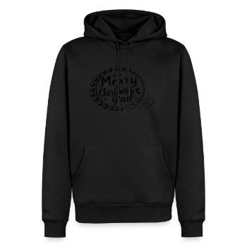 Merry Christmas y ́all - Men’s Premium Organic Hoodie - black - Front - Nico (187cm)