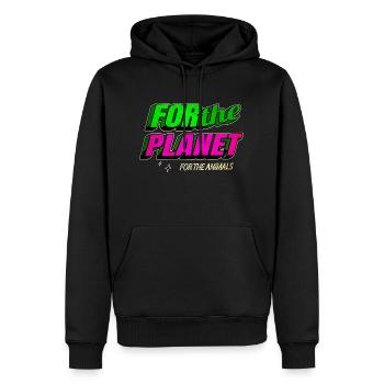 cadeau d’anniversaire pro vegan go vegan déclaration - Sweat à capuche Premium bio Homme - noir - Devant - Nico (187cm)