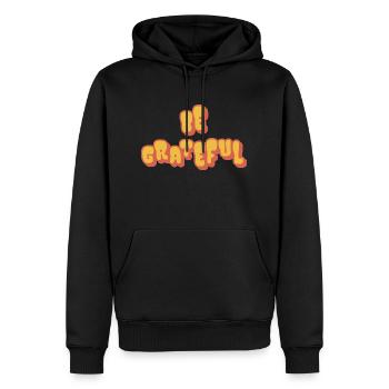 Be Grateful - Männer Premium Bio Hoodie - Schwarz - Vorne - Nico (187cm)