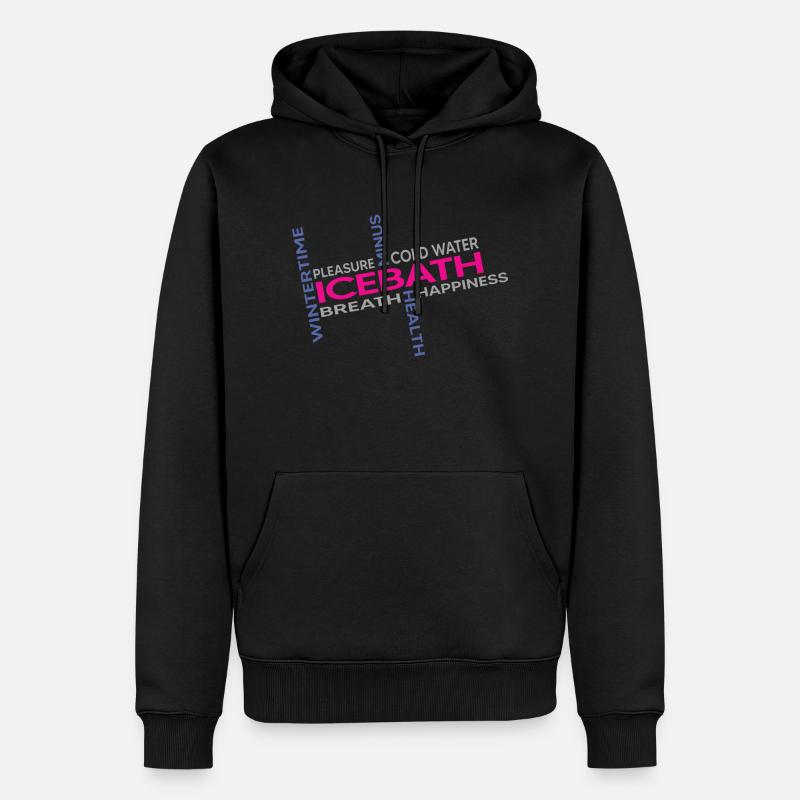 eisbader winterbader kälteresistent eisbad - Männer Premium Bio Hoodie - Schwarz