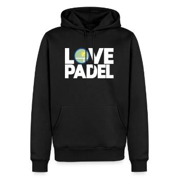 Padel - Geschenk für Padel-Liebhaber - Männer Premium Bio Hoodie - Schwarz - Vorne - Nico (187cm)