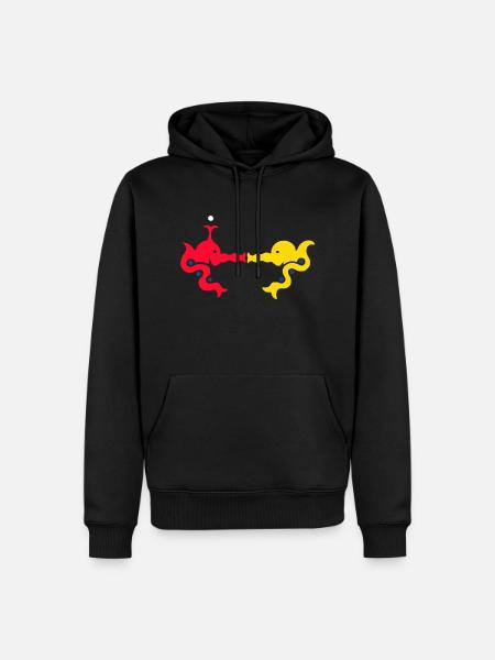 Le baiser sous la mer - Sweat à capuche Premium bio Homme - noir