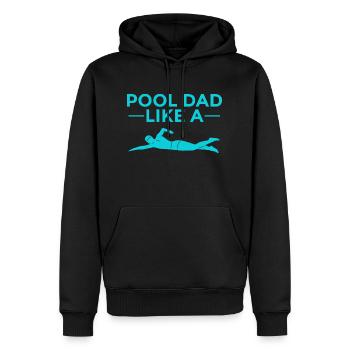 Je suis le leader de la piscine et j’adore les comprimés de chlore - Sweat à capuche Premium bio Homme - noir - Devant - Nico (187cm)