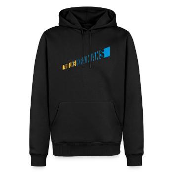 fight like ukrainians Zitat - Männer Premium Bio Hoodie - Schwarz - Vorne - Nico (187cm)