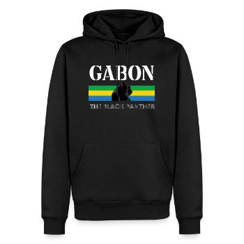 Schwarzer Panther - Männer Premium Bio Hoodie - Schwarz - Vorne - Nico (187cm)