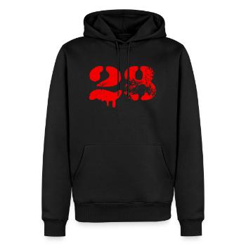 28 Zahl Symbol - Männer Premium Bio Hoodie - Schwarz - Vorne - Nico (187cm)