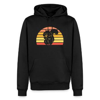 Streifenhörnchen Chipmunk Nagetier Geschenk - Männer Premium Bio Hoodie - Schwarz - Vorne - Nico (187cm)
