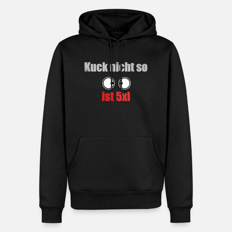 Kuck nicht mit augen - Männer Premium Bio Hoodie - Schwarz