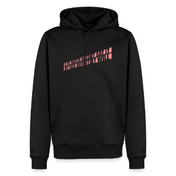 my face definitely will - Männer Premium Bio Hoodie - Schwarz - Vorne - Nico (187cm)