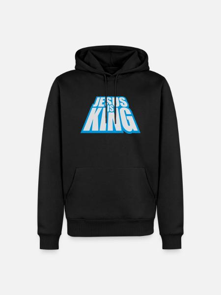 jesus is king quote - Men’s Premium Organic Hoodie - black