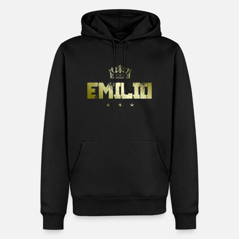 Emilio - Männer Premium Bio Hoodie - Schwarz