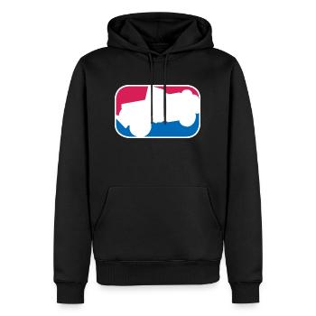 Geländewagen SUV Allrad offroad lustiges Geschenk - Männer Premium Bio Hoodie - Schwarz - Vorne - Nico (187cm)