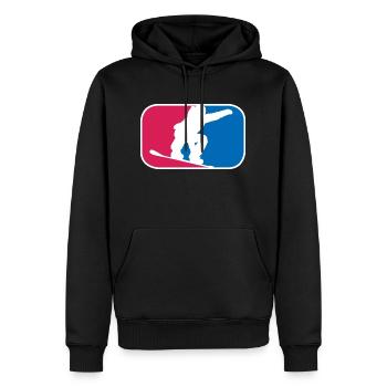 Snowboard Winter Schnee Berge lustige Geschenk - Männer Premium Bio Hoodie - Schwarz - Vorne - Nico (187cm)