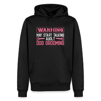 Toiletteur pour chiens Toiletteur pour chien - Sweat à capuche Premium bio Homme - noir - Devant - Nico (187cm)