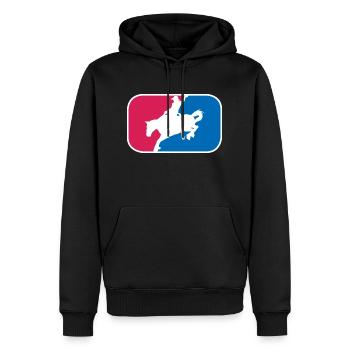 Rodeo Cowboy Reiten Western lustige Geschenk - Männer Premium Bio Hoodie - Schwarz - Vorne - Nico (187cm)